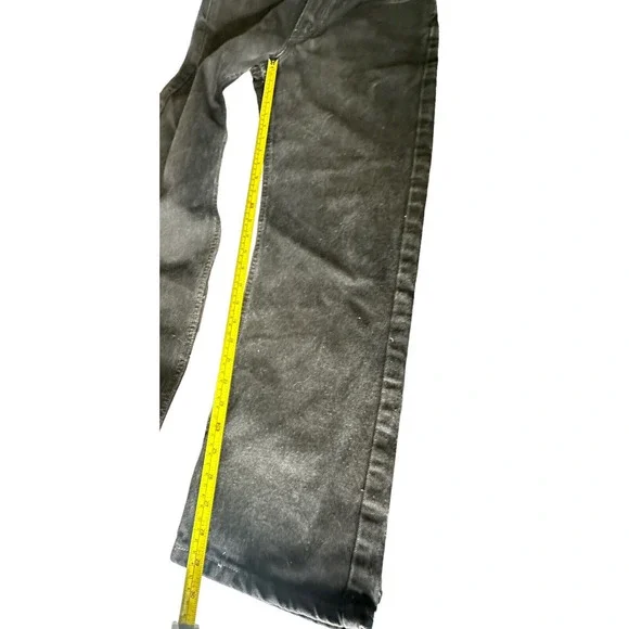 Vtg Levis 505 Mens Jeans 27x29 Straight Black 2000 Red Tab Made in USA Tag 29x30 - Picture 12 of 13